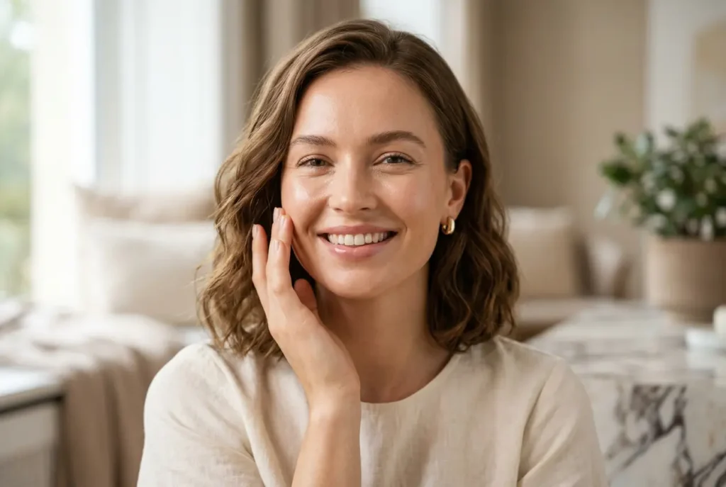 Healthy glowing skin achieved through proper vitamin C serum use