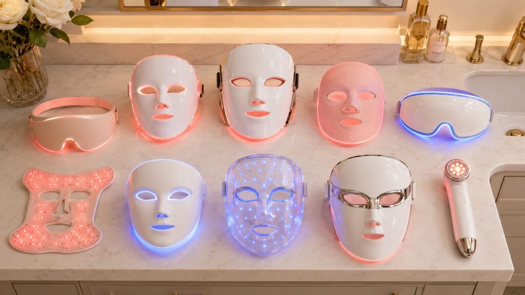 Comparison of the 10 best LED face masks for at-home skincare
