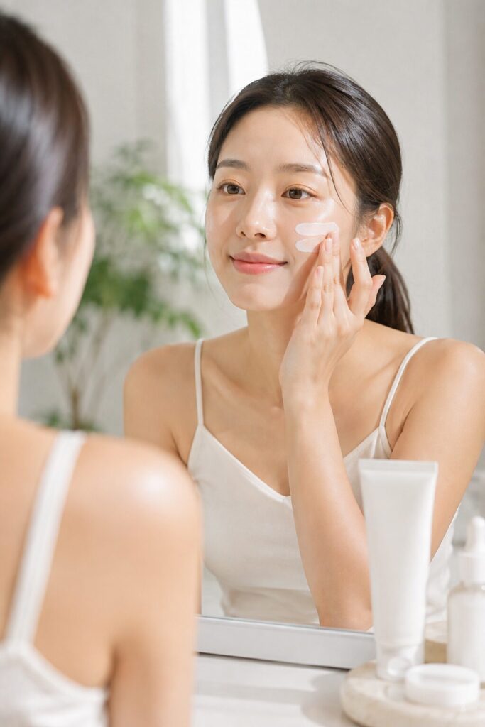 Correct way to apply Korean sunscreen