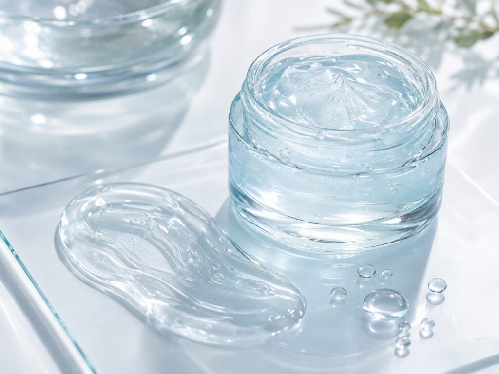 Lightweight water-based gel moisturizer with non-greasy texture